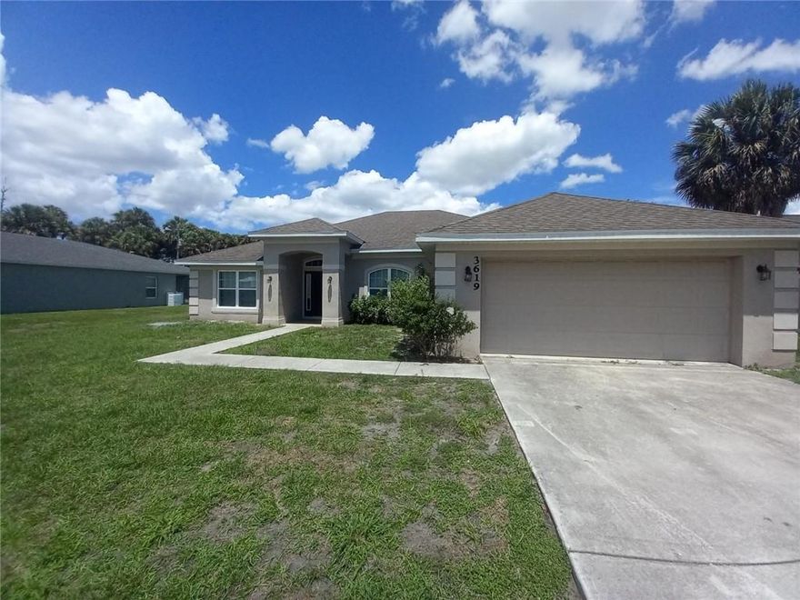 SPACIOUS 4 BEDROOMS 3 BATHROOMS 2 CAR GARAGE CONCRETE BLOCK 2016 HOME WITH A DEN/OFFICE, SPLIT BEDROOM FLOOR PLAN. MASTER BATHROOM HAS A TUB AND SEPARATE SHOWER PLUS HIS AND HERS SINKS, HIS AND HERS MASTER CLOSETS, ROOM FOR A POOL IN BACKYARD, COVERED LANAI. CORPORATE OWNED, SEE SELLERS ADDENDUM.