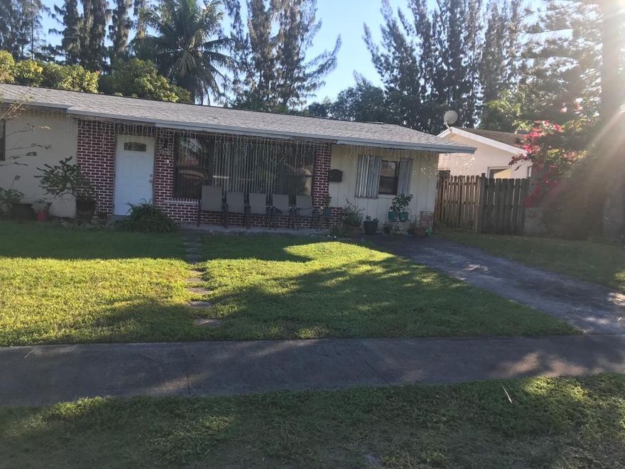 Spacious Single Family Home, 2 Bed 1 Bath Home in the Heart of Sunrise, FL. This 1488 Sq Ft Home Features Beautifully Remodeled Bathroom, Remodeled Kitchen with SS Appliances, Gas Stove, White Cabinets, Tiled Throughout, Open Living Room/Dining Area, Large Yard, and 2 Florida Rooms --one under air split into Den and Indoor Laundry, and other used as Storage Space. NO HOA! Sits on 6902 Sq Ft Lot, Fenced in Yard with Fruit trees & Canal Waterfront. New Roof done 2020, Water Heater 2011, Older HVAC, but serviced. CBS Construction. Ready to Make it Your Own! Showings by Appointment ONLY. Clear Title