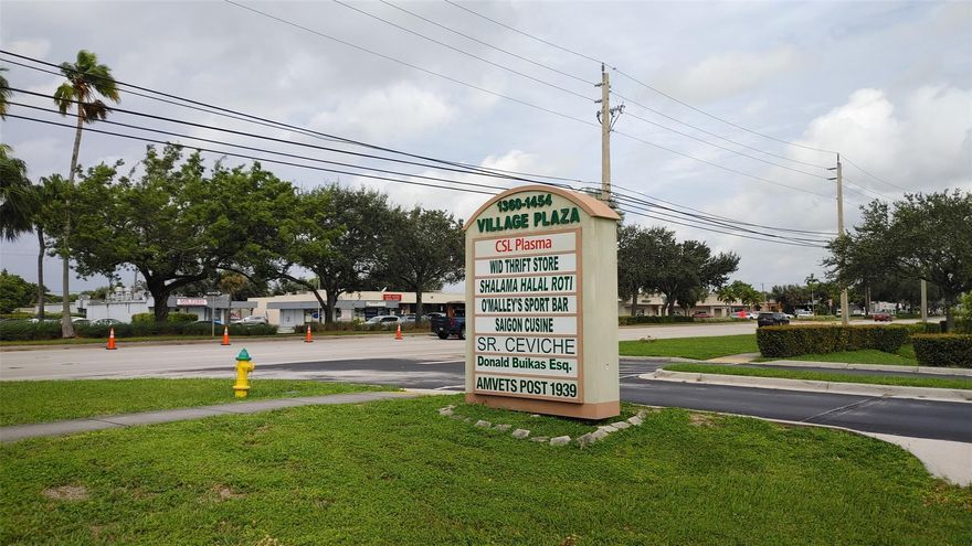 Conveniently located neighborhood plaza on 441 just south of Royal Palm Blvd. Trizek Village Plaza comprises a mix of tenants and business types. Competitively priced retail spaces 

#1360 (end cap) - 4,782 s.f.,  End cap space with signage facing 441. Large open area great for gymnastics, dance studio, or similar.

#1426 - 2,300 s.f. 4 Private Offices and a Large open area. LED Lightning and Vinyl Laminate Flooring.

#1454 (end cap) - 2,418 s.f. Former Dunkin Donuts space. 3 Compartment sink and other stubs available. Great for Deli, catering, coffee shop, or similar.