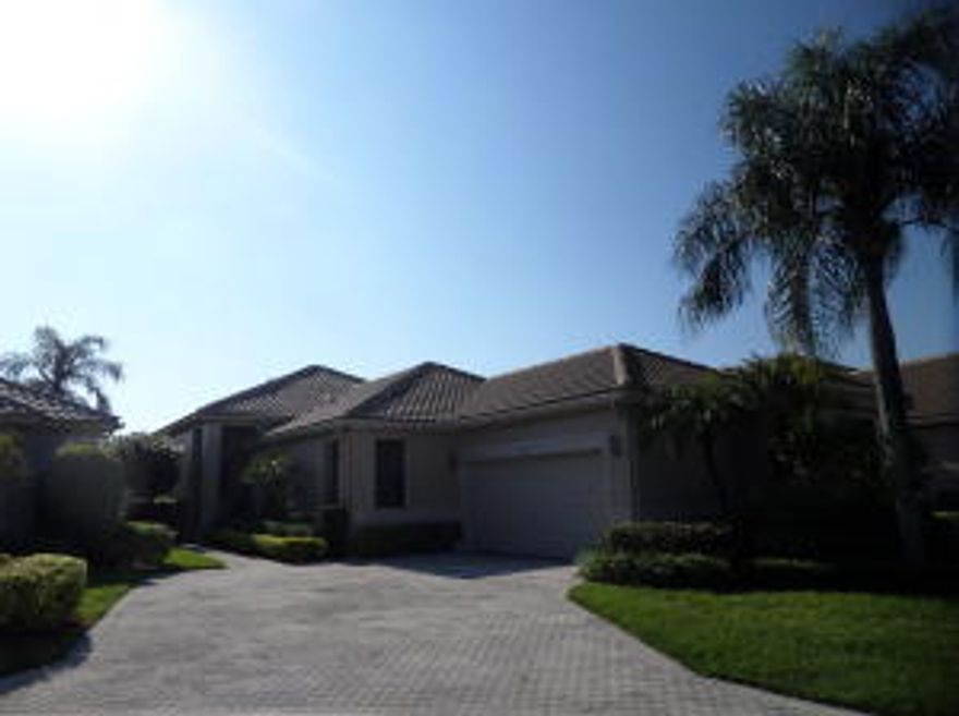 When you’re looking for a large open patio and back yard with amazing lake view, this Barclay home is for you. The covered expanded patio is perfect for entertaining or relaxing. The home features high ceilings and ceramic tile floors. The living and dining spaces share the outside view through sliding doors and large windows. Renovated large kitchen and breakfast area space with new white cabinetry with molding and pullouts, black granite counter tops and new appliances featuring huge pantry. The 3rd bedroom/den features built-in desk and entertainment center with library. Master bedroom features new carpets, walk in closet, plus additional wall closet. Continued.. Master bathroom with roman tub, separate renovated shower and his and her sinks.  Guest bedroom has closet and fan and the guest bathroom is a tub shower. New washer and cabinets in laundry with laundry tub in garage. New 60 gal water tank, A/C and roof. Wycliffe Golf and Country Club is located in the heart of beautiful Wellington, Florida, just minutes from the West Palm Beach airport. Centrally located with easy access to Boca Raton and Palm Beach Gardens the best in a country club lifestyle is waiting for you here. Wycliffe Golf & Country Club, showcases two challenging 18 hole PGA National Golf courses with contrasting styles; 16 Har Tru tennis courts; a full service club house offering daily dining options, fitness center & programs, spa services, card games, library, pools and a huge variety of social events and best of all, it's in the heart of beautiful Wellington, Florida, just minutes from the West Palm Airport. Centrally located with easy access to Boca Raton and Palm Beach Gardens, the best in country club living is waiting for you to enjoy here at Wycliffe. Yes, You Deserve It!