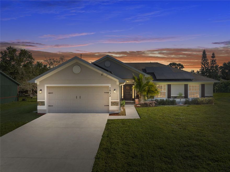 **3.99% interest rate with preferred lender & $8,000 towards closing costs**. Freedom & Space in Sebastian Highlands (NO HOA!)
Discover your perfect piece of the Florida lifestyle. Built in 2017, this 4-bedroom home offers modern construction, spacious living, and the incredible freedom of Sebastian Highlands (NO HOA!). Bring your boat, RV, and toys, and settle into this beautiful neighborhood.
Move-In Ready: 2017 construction home offering contemporary design and efficiency. This popular split-bedroom layout offers privacy for the primary suite.
Four well-sized bedrooms provide the perfect setup for all needs, a home office, or guest quarters. A convenient two-car garage. Enjoy the best of Sebastian living, just a short drive from Sebastian Inlet State Park, beaches, and fishing.
