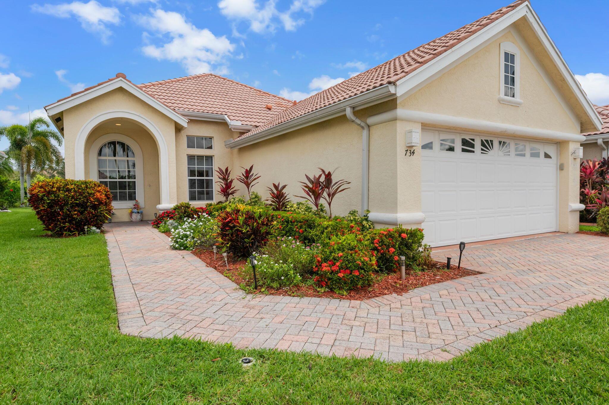 LAKE CHARLES PORT ST LUCIE. Discover the perfect blend of comfort and convenience in this charming 2-bedroom, 2-bath single-family home nestled within the manned-gated community of Lake Charles in Port St. Lucie. Boasting a spacious family room seamlessly connected to a cozy dining area, this home offers tranquil lake views that invite you to relax and unwind. Step outside to your large, covered patio. The ideal space for gatherings with family and friends. Private backyard with view to the lake offers plenty of room to add a pool and create your own personal oasis. Recent Updates area New Air Conditioning (2021), Water Heater (2022), Refrigerator (2025), Washer & Dryer (2025), Microwave & Stove (2019), Two Toilets Replaced, 5 Paddle Fans for Comfort Throughout.