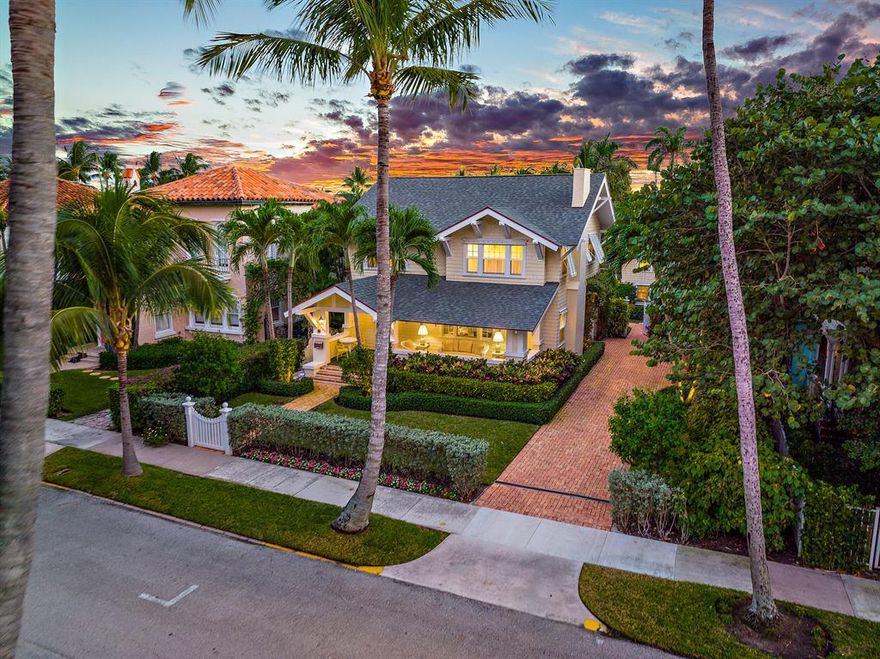 Located on the Ocean block of Seabreeze Avenue, this coveted ''Sea Street'' residence is a quintessential Florida gem. This landmarked house was the first winner of the Polly Earl Award, recognizing a restoration integral to the charming neighborhoods of Palm Beach.  Meticulously maintained and renovated in 2006 and 2020. Some of the upgrades to the house and guest house include a salt water pool and Chicago brick patio, all electrical and plumbing updated, new roof (2020), new air conditioning (2020) renovated kitchen with custom cabinetry, countertops and 6 burner Wolf gas range, SubZero refrigerator, and Thermador wall oven with warming drawer, gas fireplace and a full house generator (2020).