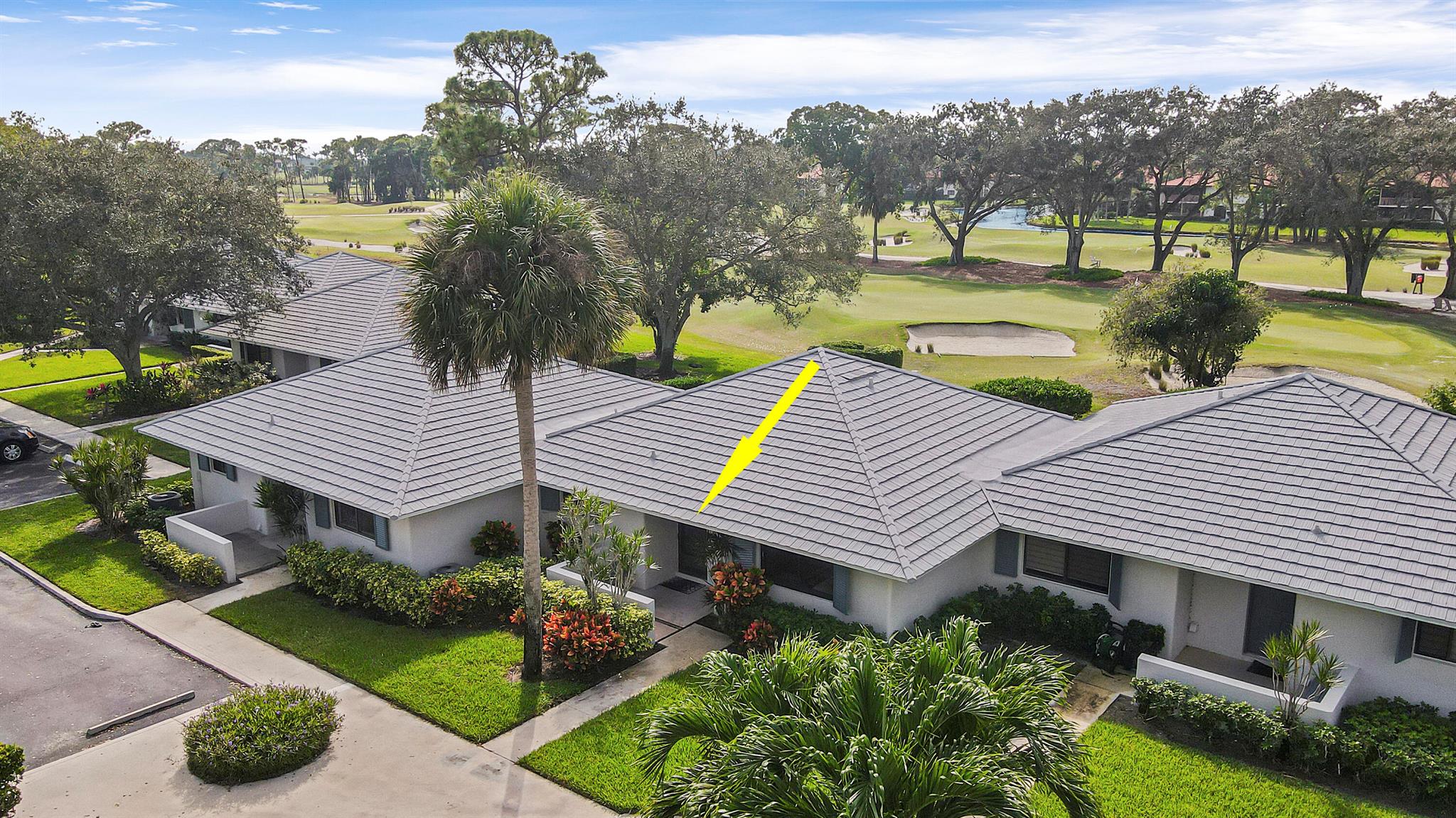 Rare PGA Member's 2/2 Club Cottage.On the Staple Course. Cottage with the option to purchase a PGA Full Golf Membership through the Member's Club.Quality renovation with tiled floors throughout. Soaring ceilings. You can practice your swing in the living room. Sit back on your private patio overlooking ''The Lion's Mouth'' on the Staple course. Tucked away in a private cul-de-sac. Surrounded by lush landscaping and gorgeous green grass. King bed in primary, ensuite bedroom. Two Queen beds in Guest room. Washer/Dryer. Wifi; Basic Cable and Water included in rent. Walk to the private Club Cottage Pool and Pavilion. Cross the Cottage Bridge to the PGA Resort, Restaurants and Spa. The Mirasol/Publix shopping center is across from the PGA entrance. 20 min. to PB Island. 15 min. to PBI.