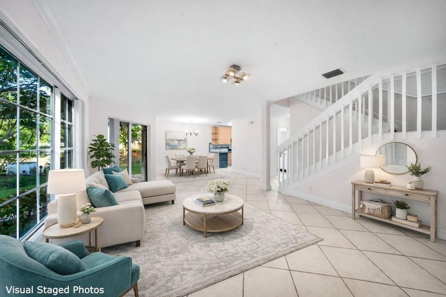 Beautiful 3-bedroom, 2.5-bath corner-lot home in North Coral Springs. This property features tile and laminate flooring throughout, a kitchen with granite countertops, and full laundry room with a sink an washer, dryer conveniently located on the second floor. All impact windows throughout the home, except the sliding doors. The layout includes a 1-car garage plus 2 additional parking spaces. Located in a quiet area community, yet just a short drive to shopping, restaurants, and schools.