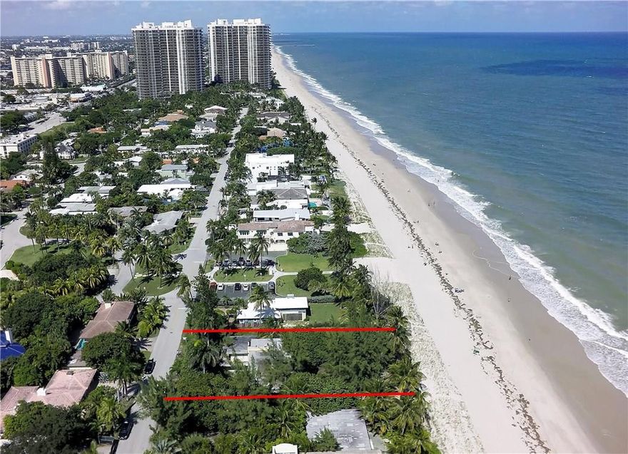 One of the few original direct oceanfront 100ft properties remaining on Fort Lauderdale Beach! Rare and valuable, one of only 48 residences on this unique stretch of quiet and unspoilt beach between L'Hermitage and Auberge.  Sold as-is and for land value the lot is 18,272 sq ft +/- providing the perfect opportunity to build a spectacular oceanfront Estate. Perfectly located away from condo shadowing or car parks.  This property is also one of the deepest lots available on North Atlantic Boulevard.