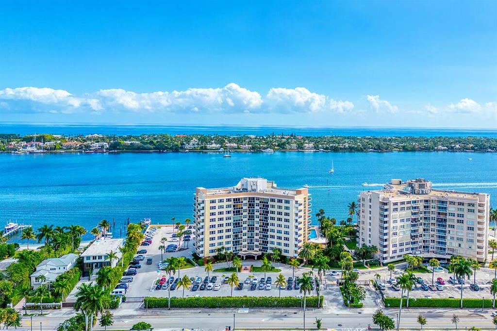 Located in a direct Intracoastal front building the rent for this spacious 1/1 INCLUDES electric, air conditioning, water, and once a month cleaning service! Building offers a heated saltwater pool with cabana, upscale outdoor furniture and gas grill, 24/7 manned front desk, on site manager, security cameras, gated parking, gym, and community room. Located near all the great shopping, dining and entertainment the Palm Beaches has to offer. Less than 5 mins to Clematis St. & WPB Waterfront, 7 mins to PB Publix and 12 mins to PBI. Don't wait to see this great apartment.