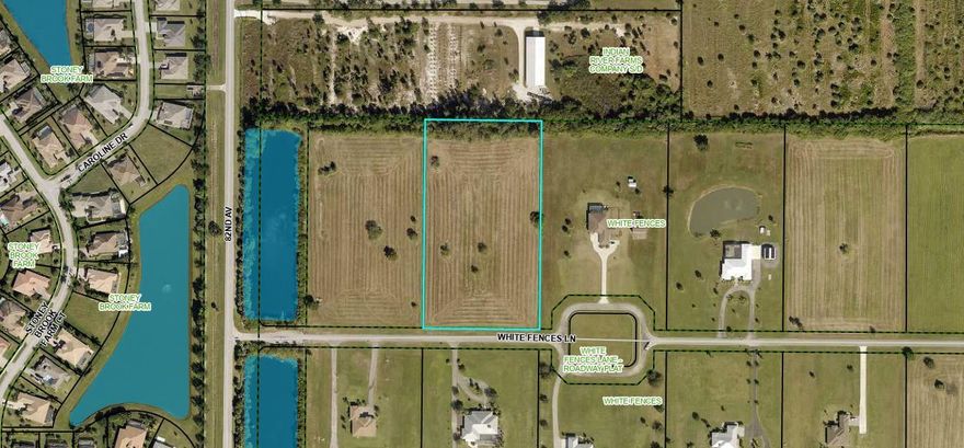 Perfect opportunity to build your dream home on this 5 -acre lot in desirable Vero Beach.  Come live in this gated community in a much sought-after area of Vero Beach, close to shopping. The lot has been cleared surveyed and has a clean soil test report. There is water already available to this lot and the community has underground electric.
