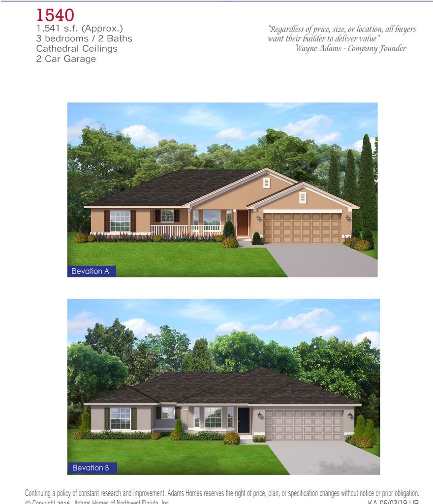 ONLY $1,000 DEPOSIT. Save yourself several thousands of dollars in CLOSING COSTS when using the seller's approved lender, PLUS RATE BUYDOWN options. Your new home is UNDER CONSTRUCTION w/ a MAY-JUNE 2026 completion date. It features 3 bedrooms, 2 bathrooms, a walk in shower and a 2-car garage with vaulted ceilings, a cute front porch, tile in main living areas and a large backyard view from your covered patio. Offering quick access to shopping, dining, & parks. Monthly payments starting at $2,100 P&I ONLY. Builder warranty Included