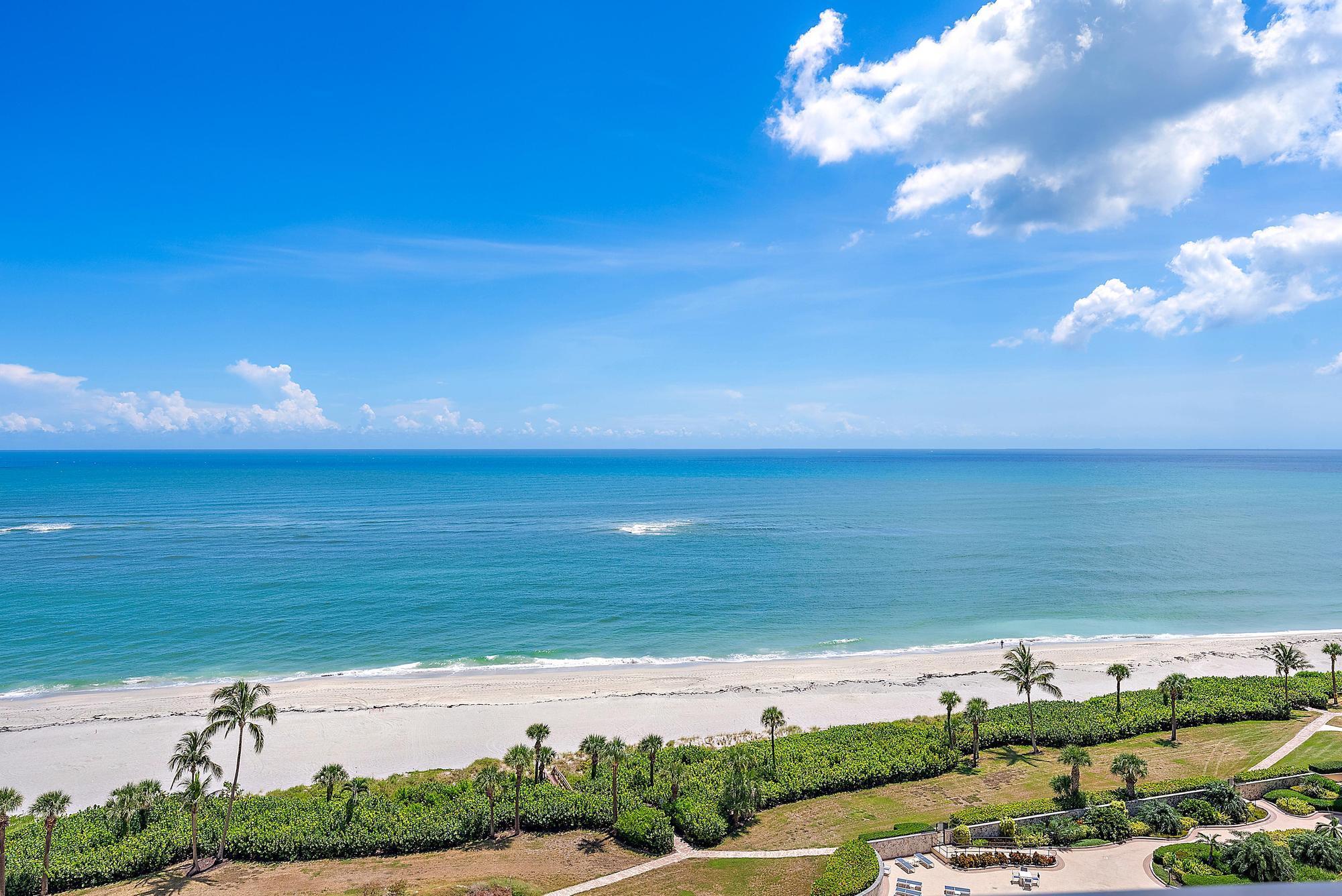 With The BEST Water Views From The Penthouse Floor & Modern Amenities of a Luxury Community; This Absolutely Stunning 2 Bedroom, 2 Bathroom Condo On The Beach Sits In The Heart Of Jupiter. This Condo Has Been Beautifully Updated & Includes: ALL NEW IMPACT WINDOWS & SLIDERS, Wood Flooring in Main Living Areas, Stainless Steel Appliances Including SS Hood & White Apron Sink, Extended Wood Kitchen Cabinetry, Granite Countertops, Beautiful Backsplash With Ample Storage, Crown Molding. The Spacious Master Bedroom Includes a Walk In Closet With Organizers & An Updated Master Bathroom & Stand-Up Shower. The 2nd Bedroom Offers A Large Closet & Great 2nd Bathroom.