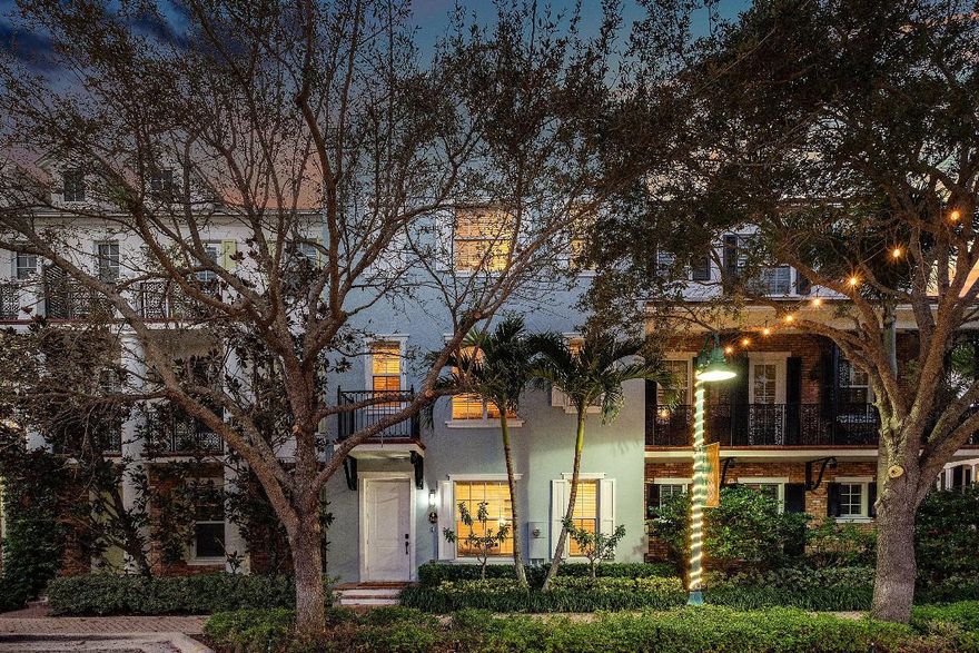 Located in the heart of downtown Delray Beach, this beautifully appointed three-story townhome in Cannery Row offers timeless design, thoughtful functionality, and an unbeatable location. Built in 2016 and featuring 2,126 square feet under air (2,664 total), the residence combines refined finishes with a flexible floor plan ideal for both full-time living and seasonal enjoyment.

The interior showcases wood-look tile flooring on the first level and rich hardwood floors throughout the second and third floors, complemented by classic crown molding and detailed baseboards. All three bedrooms feature ensuite bathrooms, providing privacy and comfort for residents and guests alike. A first-floor guest suite includes a walk-in closet and a well-appointed bathroom with quartz countertops and shower/tub combination, while an additional guest suite on the third level offers custom mirrors, designer accent tile, and a step-in shower with bench and glass enclosure.

The main living level is designed for effortless entertaining, with a spacious living room, elegant powder room, and a beautifully finished kitchen. The kitchen features white cabinetry, granite countertops, a generous island with seating, a butler's pantry, and a full Jenn-Air appliance package. A separate dining area and a window over the sink complete the space, creating a bright and inviting environment.

The third-floor primary suite serves as a private retreat, offering a spacious bedroom, an oversized custom walk-in closet, and a luxurious bathroom with dual sinks, quartz countertops, custom mirrors, private water closet, and a designer step-in shower with bench and glass enclosure.

Additional highlights include impact glass windows and doors throughout, wood-look blinds, a hallway laundry closet with Maytag washer and dryer and upper cabinetry, and an oversized two-car garage with extra storage. Residents enjoy access to a community pool and clubhouse, all within a prime location in the heart of Pineapple Grove Arts District and just four blocks from Atlantic Avenue, dining, shopping, and downtown Delray Beach.

A rare opportunity to enjoy sophisticated, low-maintenance living in one of Delray's most desirable downtown communities.
The information published and provided including but not limited to prices, measurements, square footages, lot sizes, features, finishes, and calculations are subject to errors, omissions or changes without notice.  All such information should be independently verified.  All parties should perform their own due diligence to verify all information.