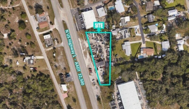 Commercial property with over 300' frontage on US Highway 1. The property is currently utilized for auto storage, repair, and sales. Great exposure on high growth corridor of Fort Pierce and perfect for auto sales, tow companies, or any type of outdoor retail operations.