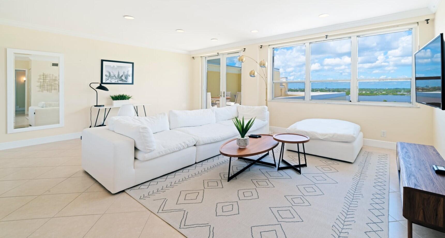 Palm Beach oceanfront penthouse show stopper! This 1811 sqft apt. has 3 bedrooms, 3 baths, washer & dryer and panoramic views of the ocean and Intracoastal from the living area. Expansive terrace adds usable outdoor space designed for dining, relaxing and entertaining. Ambassador Palm Beach offers hotel living for the full-time resident. Oceanfront living with a full-range of amenities including heated pool, fitness center, private beach with chairs & cabanas, on-site restaurant, The Ambassador Grill, business center, 24/7 front desk, on-site maintenance and management as well as a Pilates studio. Wash & fold laundry included. Unlimited parking. Tenant pays Wi-Fi. Housekeeping & covered parking available. Come experience the serene ambiance at this historically preserved gem