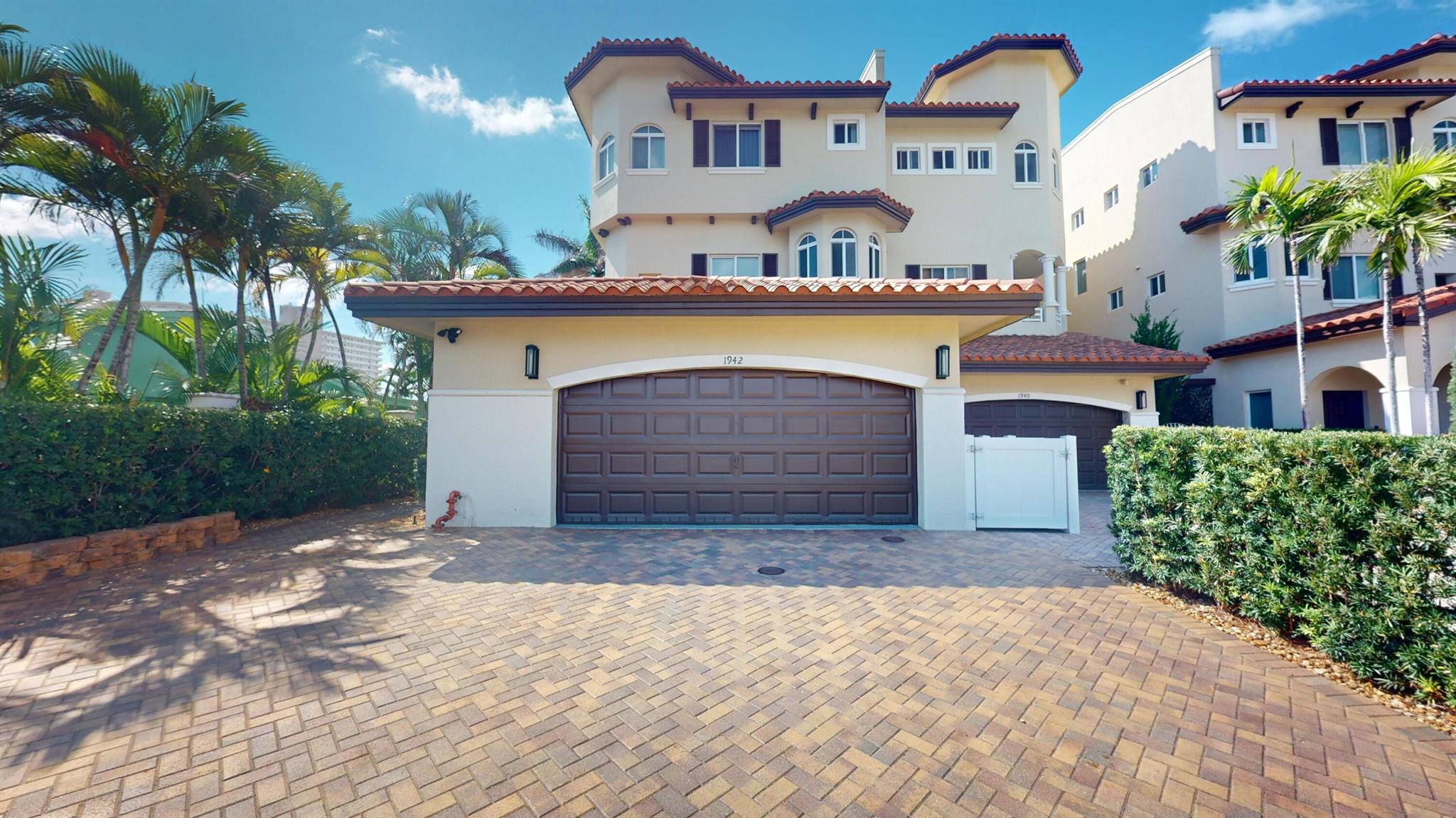 Fabulous 3 story townhome completely luxuriously remodeled and furnished. Located only 2 blocks from the Award Winning Deerfield Beach and its great restaurants, shops and Bars. Features Impact Glass, private side entrance, pretty brand new kitchen open to the family room, Cabana Bath, 2 ensuite bedrooms on the 2nd floor and the entire 3rd floor is the master with a private loft area and huge balcony with wide open views. Private lushly landscaped backyard, shaft for an elevator and 2 car garage