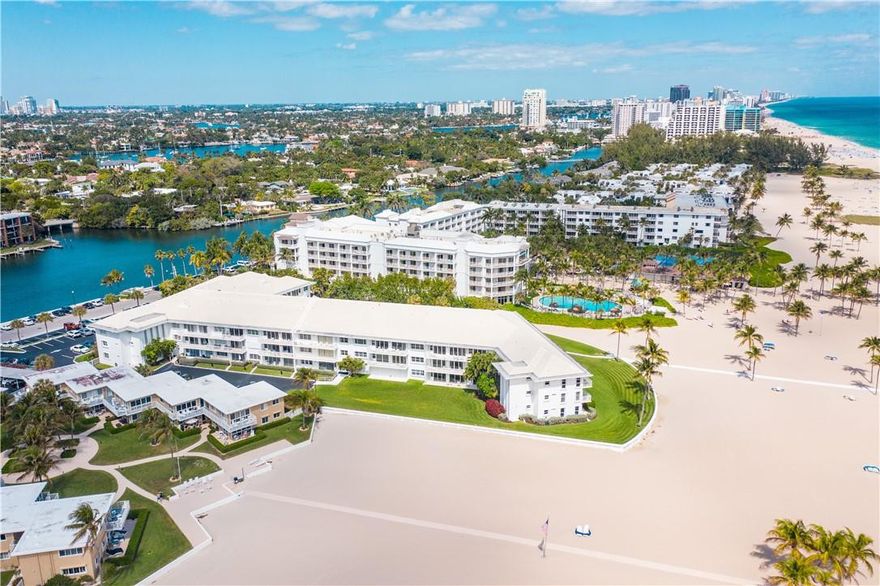 Beachfront living at its finest! Beautifully maintained 2BR/2BA at Lago Mar Place, ideally located right on the sand with stunning ocean views and spectacular sunrise and sunset vistas. Enjoy the best location in the building with an incredible 52-linear-foot balcony perfect for relaxing or entertaining. This spacious residence features modern bathrooms, newer A/C units, impact windows, abundant natural light, and refreshing cross-breezes. Impeccably maintained by proud owners. Residents enjoy private beach access (approx. 200 ft of sand), 24-hour security, and a beachfront pool. Membership available (subject to approval) at neighbouring Lago Mar Resort & Beach Club with pools, tennis, dining, and beachside beverage service. Co-Op: land owned, cash only, no pets, no leasing.