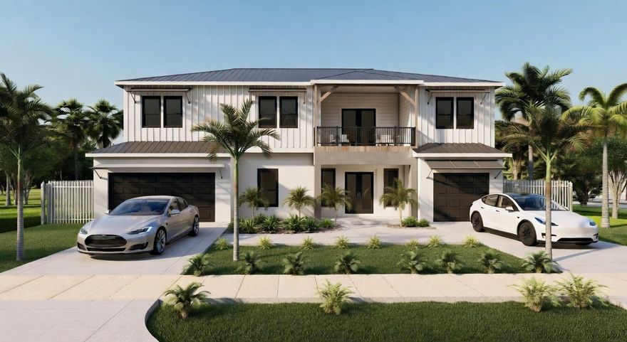 Do not miss this opportunity to put your personal touches or help design on this amazing new home with NO HOA in the heart of North Palm Beach. This 5 bedrooms, 4 full bathroom, split floor plan home has both an upstairs and downstairs living area, 10-foot ceilings, coffee/wine bar and a pool allowance. It will have all impact windows and doors, steel reinforced CMU on the first level and 2026 Metal standing steam roof. North Palm Beach Country Club is just a golf cart ride away and offers a new clubhouse, restaurant, pool, tennis club and renovated Jack Nicklaus signature golf course. You are also just 2 blocks from Anchorage Park where you have access to the dry storage for a boat and a private residents-only boat ramp. The park also has a playground, tennis courts, volleyball courts, dog park and tot-lot! The area is also zoned for the A rated Conservatory Elementary School.