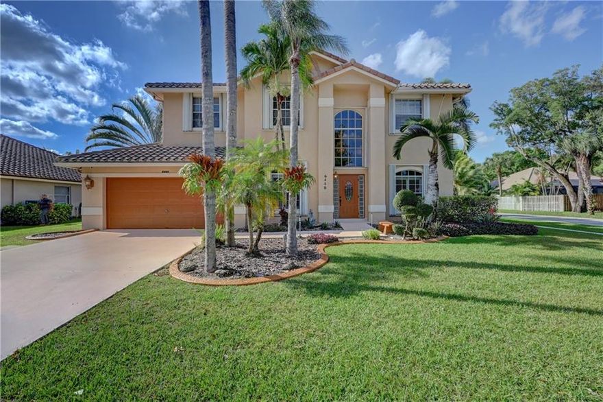 Exceptional Pool Home nestled on a corner lot in the gated community of Cypress Hollow. This model highlights a large open floor plan showcasing 5BR's & 4 1/2 BTH's. The beautifully remodeled kitchen features impeccable stone tops & brand new SS appliances. The BTHR's have been tastefully updated w/ new vanities, glass enclosed shower & roman tub. Wood plank tile accents the main level, while a freshly painted interior is enhanced by Plantation Shutters throughout. The spacious MSTR Suite boasts a sitting area w/ a custom built in closet. For peace of mind during storm season the home has Accordion Shutters throughout & Impact Windows on the 1st floor BR. The resort style pool has a screen enclosure & the heater & pool pump were replaced in 2020. Call/Text Michael for showings.