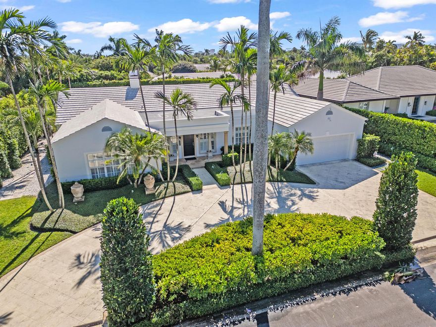 This stunning 4-bedroom, 4.5-bathroom home is situated on an expansive 149' x 97' lot on the sunny southern side of one of the most desirable streets in the Near-North End, this property offers a perfect blend of comfort and style. Renovated in 2015, the home boasts a spacious living area, wood floors, a new roof, and updated windows. As you step into the foyer, you'll be captivated by the meticulously crafted classic architectural details that adorn this one-story masterpiece. The living room seamlessly transitions into a breakfast area, leading to French doors that open to the covered loggia and adjacent pool. The large gourmet kitchen is a culinary haven, featuring granite countertops, stainless steel appliances, an ice maker, and a wine refrigerator.Each bedroom is elegantly appoint