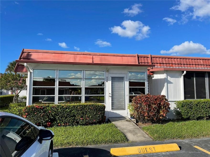 Very convenient villa, you can park at your patio, 2 entrances. Was remodel few years ago with open kitchen, tile some updates, etc, very clean excellent location. New waterproof laminate was installed in the room 02/16/2023The price is firm. The listing is subject an error or omissions. The buyer agent is entitled to check all information before sending an offer. AS IS CONTRACT WITH 5 Days right to inspect.