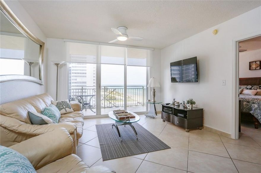 Gorgeous views from this 8th floor unit in "2080"! This 2 bedroom 2 bath condo has so much to offer!Very spacious split floor plan all tile throughout.European kitchen, very convenient washer and dryer in the unit.Enjoy the beautiful ocean views from your balcony!This is a pet friendly building. Very easy to show!