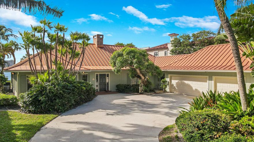 This prestigious North Palm Beach property offers dazzling views across the Lake Worth lagoon. Highly coveted location with southern exposure and nestled in a small gated enclave of luxury homes. Convenient to a host of amenities - yet tucked away in a private cul-de-sac just off of A1A. This 'boater's paradise' can accommodate a large vessel. It boasts direct ocean access with no fixed bridges. Boating enthusiasts will relish the convenience of the straight run down Lake Worth to the Palm Beach Inlet making every voyage a breeze.  The existing 4/3 pool home is spacious, well maintained, and contains 3,647 sq ft. However, the real value here is in the land. This is a rare opportunity to build a custom waterfront masterpiece with commanding vistas.