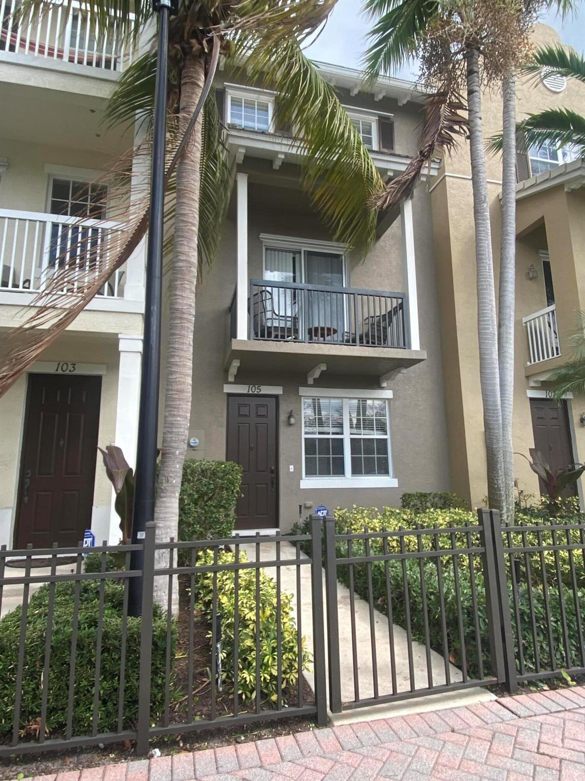 Location is key for this amazing rental! One block off of famed Atlantic Avenue and within walking distance to downtown Delray Beach, this three-story townhome is offered furnished and ready for occupancy. This property offers 3 bedrooms, 3.5 bathrooms. Pull into your private, 2-car garage and enter the first floor, which features a private bedroom with full bathroom. The second floor features an open concept kitchen with main living space and lots of windows, making this space feel light and bright. The third floor features the main bedroom and bathroom, along with a guest bedroom with an en suite bathroom. The washer and dryer are also located upstairs for convenience. Delray's famed tennis center is located across the street and the beach is a short golf cart ride away.
