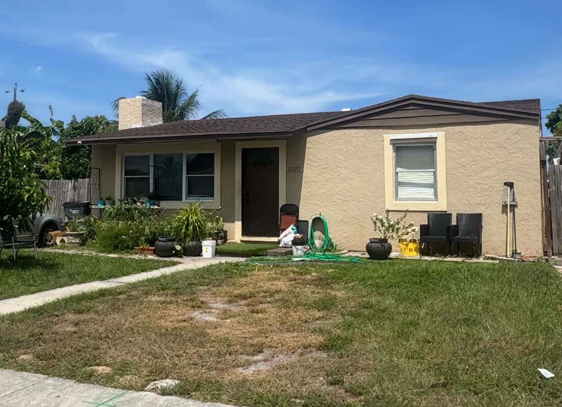 Single family home for rent in a quiet but centrally located area of WPb. Three bedrooms and two baths No Hoa and pet friendly. Owner has tools in the backyard therefore needs access to it. lease is for the house only. Includes electric and water services.
