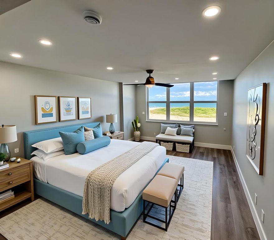 Incredible direct ocean views make this your dream condo! This is a fully remodeled 2/2 unit, with the highest quality upgrades throughout. Everything is new, and a washer and dryer are included in the unit. Impact windows throughout. Sweeping views of the ocean make this the perfect unit for watching sunrises. The building is 55+ and offers great social amenities. Don't miss your chance to own a piece of paradise!