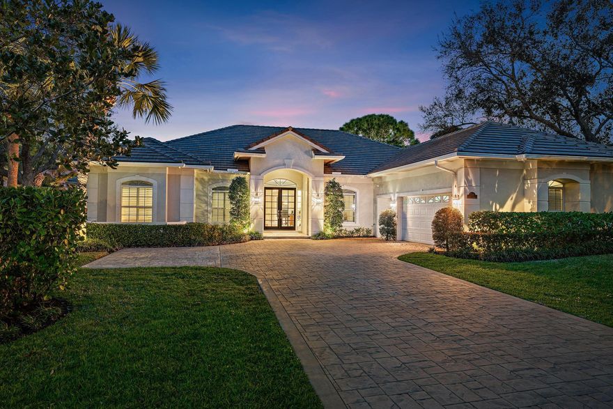 The perfect blend of elegance and comfort in this custom-built single-story home nestled in the prestigious, gated golf community of Old Marsh Golf Club. Set on a spacious and private lot, this 3BR/3.1BA residence with formal dining and an office/den, offers breathtaking water and golf views overlooking the Pete Dye Championship Golf Course. Designed for both relaxation and entertaining, the open-concept living spaces are filled with natural light and expansive views. The ease of a single-story residence, the seamless indoor-outdoor flow to a beautiful pool and patio is both welcoming and enjoyable. Electronic screens blend the indoor/outdoor living with an outdoor living area complimented by a beautiful summer kitchen area. With world-class golf, fine dining, and a low-density...MORE