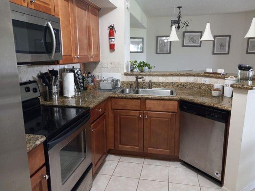 Beautiful, furnished 2-bedroom condo in the secured, gated community of St. Andrews at the Polo Club. Condo is located on the second floor providing a pretty view of the golf course from your screened patio. The condo has 2 master-sized bedrooms with large walk-in closets, and each bedroom has their own private, ensuite bathroom. This condo has its own garage for parking and/or storage. It is centrally located in the heart of the Equestrian venues (WEF, (dressage arena and polo clubs) and walking distance to Publix and CVS and close to nearby shopping dining and entertainment. St. Andrews is known for its 5-star amenities: monitored, gated entrance; resort-style, oversized heated pool; clubhouse; fitness center; tennis courts; on-site management company and roving night security