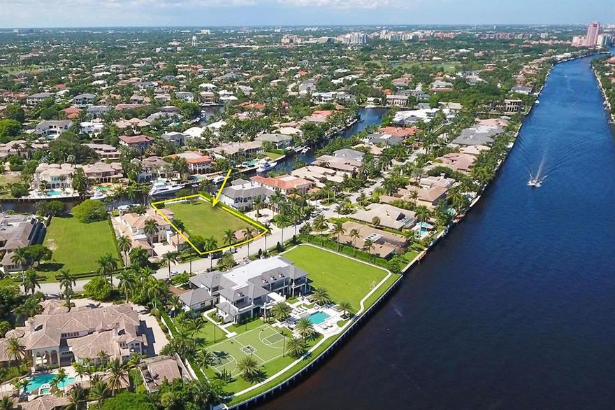 Gorgeous oversized waterfront lot available in Royal Palm Yacht & Country Club. Located on one of the most desired streets within the community, this lot is approx. 23,011 sqft with 87 ft of waterfront, and direct Intracoastal and Ocean access.