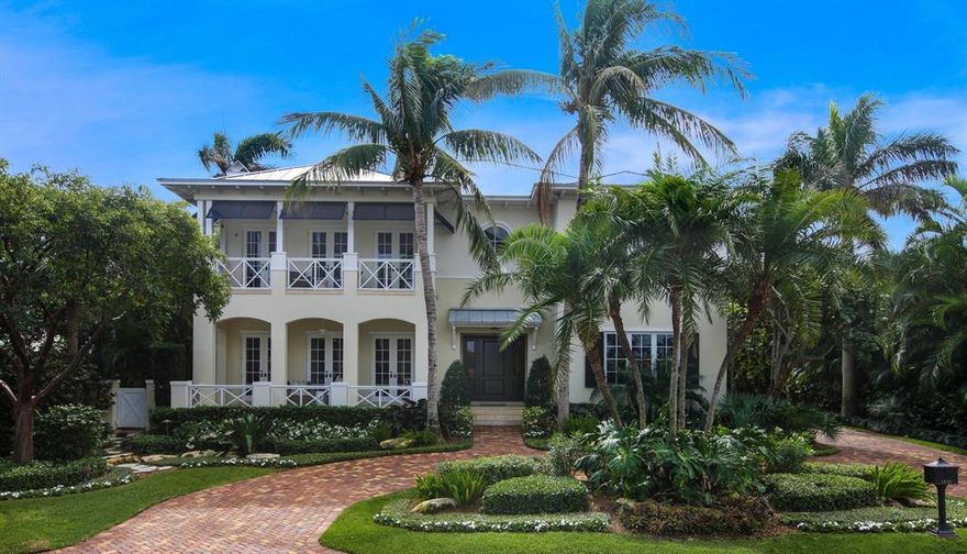 Enjoy the quintessential Delray Beach lifestyle in this spectacular 5BR / 5.2 BA deep-water estate with 85' of frontage located in the highly coveted neighborhood two blocks from the pristine beaches and Atlantic Avenue. This Wietsma designed, British West Indies style home is the embodiment of classic elegance. Boasting expansive living spaces, high ceilings, exquisite craftsmanship and published interior design provided by renowned designer, Phoebe Howard. Highlighted features include grand dining room with coffered ceiling and water views, dreamy living room opening to covered waterfront terrace, finely crafted built-ins, elegant family room with impressive wet bar and informal dining opening to the private tropical gardens, pool deck and covered loggia. Chicago brick motor-court leads to 3 car garage with luxurious guest suite above.

Click on documents for additional information.
