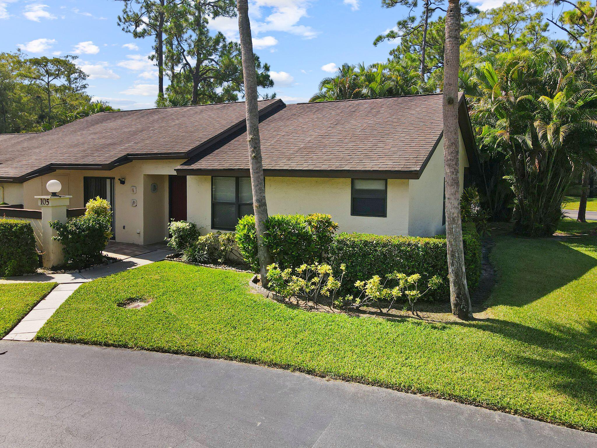 Downsizing or searching for a sun-soaked getaway? This vibrant 3-bedroom, 2-bath corner villa in the heart of Royal Palm Beach offers the perfect blend of comfort, convenience, and carefree living in a beautifully maintained 55+ community. With just under 1,300 square feet of tiled living space, you'll love the updated bathrooms, newer A/C, and sleek stainless-steel appliances. Step outside to your private patio, surrounded by lush greenery--a cozy spot for your morning coffee or evening refreshment while enjoying friendly chats with neighbors. The community clubhouse offers plenty of activities and a refreshing pool, giving you even more ways to stay active and connected. Plus, you're just minutes from parks, walking trails, shopping, dining, and all that Royal Palm Beach has to offer.
