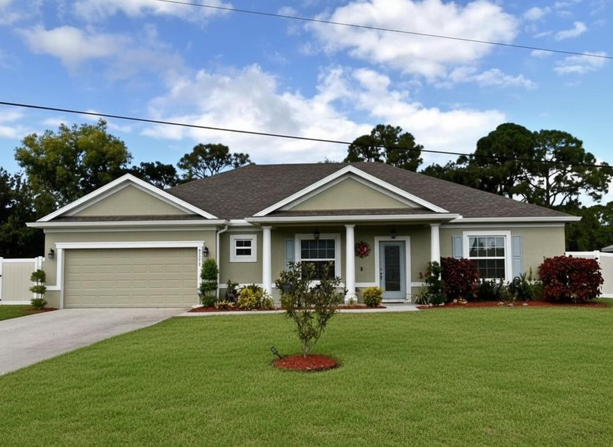 Exceptional investment opportunity in Port St. Lucie! Built in 2018, this modern 4BD/2BA home features granite countertops, stainless steel appliances, a large island, tile flooring throughout, 9-ft ceilings, and a split floor plan with open-concept living. Relax in the screened patio overlooking a massive fenced backyard with fruit trees. Ideal for investors, the seller invested $20,000 toward prior group home approval, including city and fire department compliance. All inspections completed. Seller makes no representation that approvals/licenses are transferable. Owner occupied. 24-hour notice required for showings.