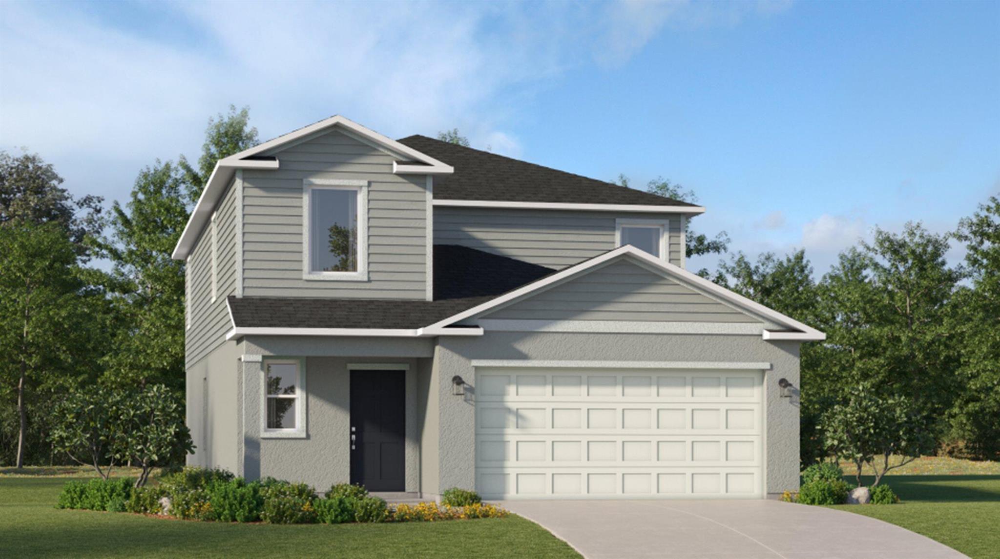 This two-story home highlights a modern open layout, seamlessly integrating a first-floor kitchen with a central island, a dining room and a welcoming family room with patio access. On the same level is a private owner's suite with an attached bathroom. Situated upstairs is a versatile loft for additional shared living space and four secondary bedrooms to provide restful retreats to family members and guests alike.Prices, dimensions and features may vary and are subject to change. Photos are for illustrative purposes only.