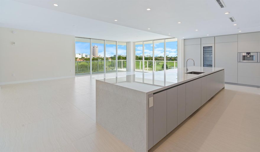 Last Remaining Eastern-Facing 4 Bedroom plus Den Residence in ALINA 210! This Move-In Ready, South East facing home, features stunning views of the Boca Raton's golf course from the amazing Corner, Floor-To-Ceiling Glass Sliders, which step out to the enormous Wrap Terrace and Summer Kitchen! A Private Elevator Entry Foyer, 4.5 baths made by Porcelanosa, a chef's kitchen dressed with Gaggenau appliances, and an additional terrace on bedroom 4, completed this beautiful home! Located in the all-inclusive, private ALINA 210, with amenities reserved specifically for the 30 Residences in this tower! Schedule your visit with the sales team today!