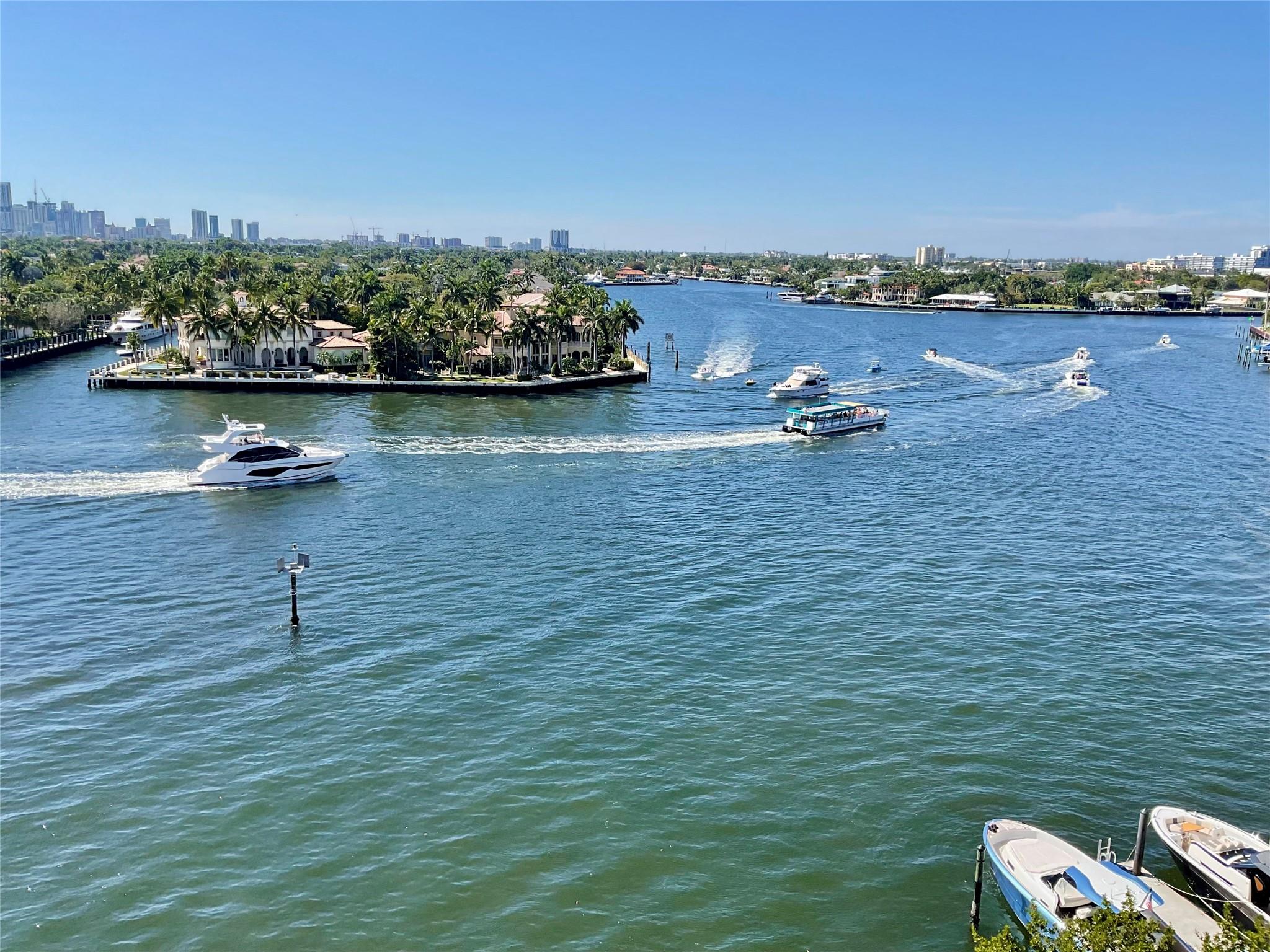 This residence offers a seamless indoor/outdoor lifestyle, incredible views of the Intracoastal, Ocean, & City. Only 16 exclusive residences, 2 per floor, ensuring privacy & exclusivity.>>SPACIOUS INTERIOR: Corner Unit, 3 BR / 3.5 BTH, & split floor plan spread across 3,300 sq ft.>>BOAT SLIP & LIFT: For a 31’ vessel, making it easy to access marina.>> PRIVATE ELEVATOR ACCESS: 2 elevators open directly into your private foyer.>>IMPACT DOORS & WINDOWS: To withstand severe weather & provide peace of mind.>>OUTDOOR SPACES: 3 covered balconies to enjoy waterfront views.>PET FRIENDLY:2 dogs with combined weight limit 50 lbs.>FURNISHINGS: Unit offered fully furnished/ turn-key.>>LOCATION: Just 1 block from beach, adding convenience to the luxurious lifestyle.