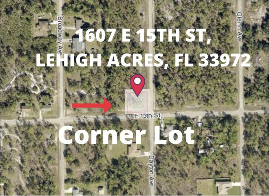 Incredible corner lot located in Lehigh Acres. Minutes away from shopping, parks, schools, fine and casual dining, and more. Perfect to build your new construction home!!!.