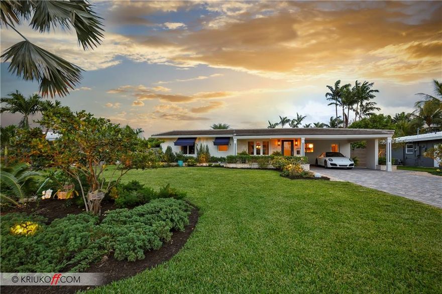 Beautiful Fully Renovated home in desirable Oakland Park. Canal and partial lake views. Walk to restaurants on Federal hwy or to shops and restaurants in the revitalized Downtown Oakland Park, including Butchers Barrel and Funky Buddha. New in 2018: Roof, driveway, Impact windows and doors, A/C, floors, heated saltwater pool with travertine pavers and pergola, Kitchen with quartzite (not quartz) countertops and stainless steel appliances including wine cooler, all three bathrooms with marble and granite countertops, electrical, some plumbing, energy efficient LED lighting used through out including landscape lighting. Smarthome with Nest Thermostat and Lutron Smart light switches used through out. Must see!