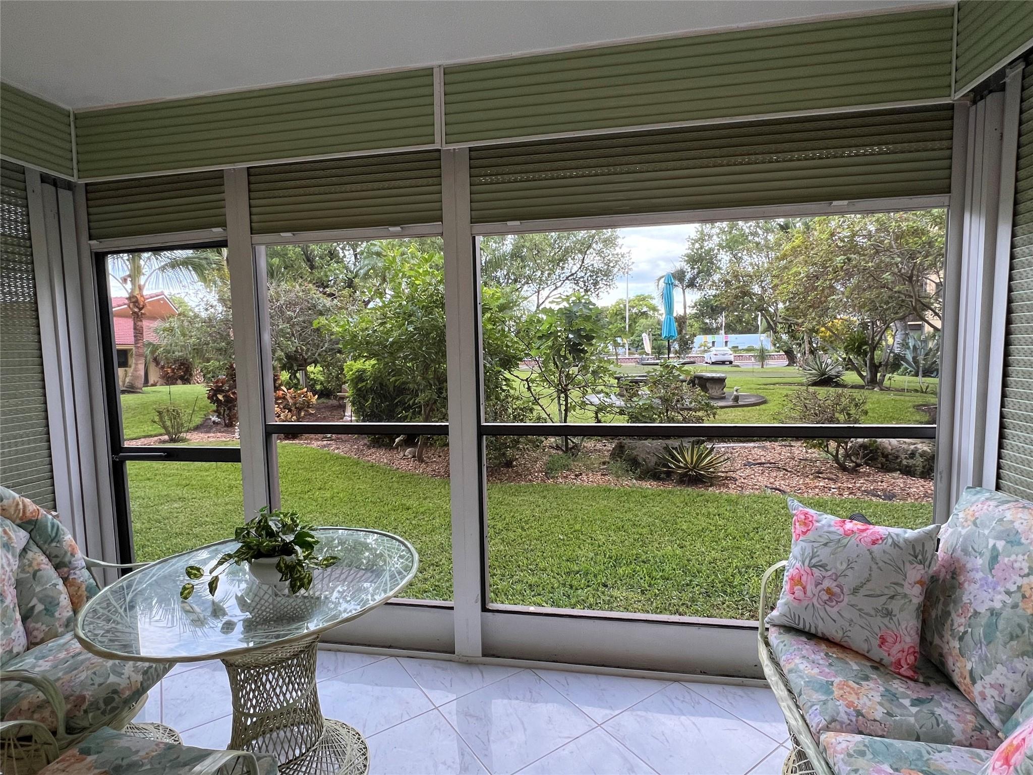 East of US1, convenient ground floor apt. in a lovely 55+ community with large, sunny pool, gym, putting green and BBQ area. Come check out this 1s floor condo & make your best offer! Features include: impact windows/doors/sliders that open onto your 13' private screened in lanai just steps to pool & clubhouse. While the apt. could use modern updates, the a/c and water heater have been replaced, it is in move in condition & owner would prefer to leave all furnishings but open to all offers. Bldg has NEW ROOF 2023, NEW ELEVATORS this year, and NO assessments pending. This home is just 1/2 mile to Golf Course/Galuppis/Tennis & only 1/2 mile to beach, Pompano Beach Citi Centre shops & 1.2 miles to Pompano Fishing Pier/Village. Parking is plentiful, so call now and move in before the holidays!