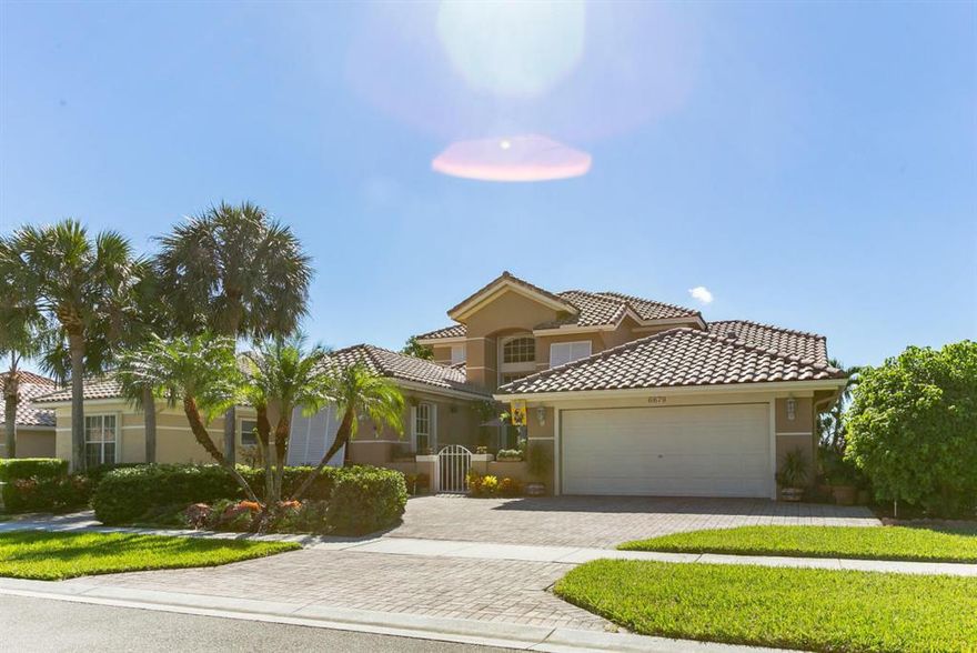 RARE FIND!! Spacious two story home in adult community  -ON WATER.  Two of four bedrooms om FIRST floor - Master suite and guest suite - each with own full bath and linen closets. Also on first floor is an additional half bath for guests convenience . Two additional bedrooms and full bath occupy second floor along with a wonderful game or entertainment room with full granite wet bar and  built in entertainment center. A partners desk ensemble awaits multiple applications in the fourth bedroom.    Entertain  or relax in any one of the three outdoor entertainment areas, two with spectacular lake views. Owners have enjoyed the dual waterfall fountains anchoring each end of an olde English brooke, yet the new owner may want to convert current brook to a garden of their favorite flora and culinary accessories or take it out all together for expanded patio space. Etched glass front entrance doors, decorator ceiling fans, granite countertops /18" backsplashes and modern stainless steel appliances all add to the beauty of this spacious yet cozy home.You can host parties and friends/family visitors and have ample space to enjoy.  This friendly gated community of 104 homes provides a community pool, clubhouse, tennis court and fitness center plus landscaping, cable and security all included in the low HOA. Look, Like, Move in; LOVE!