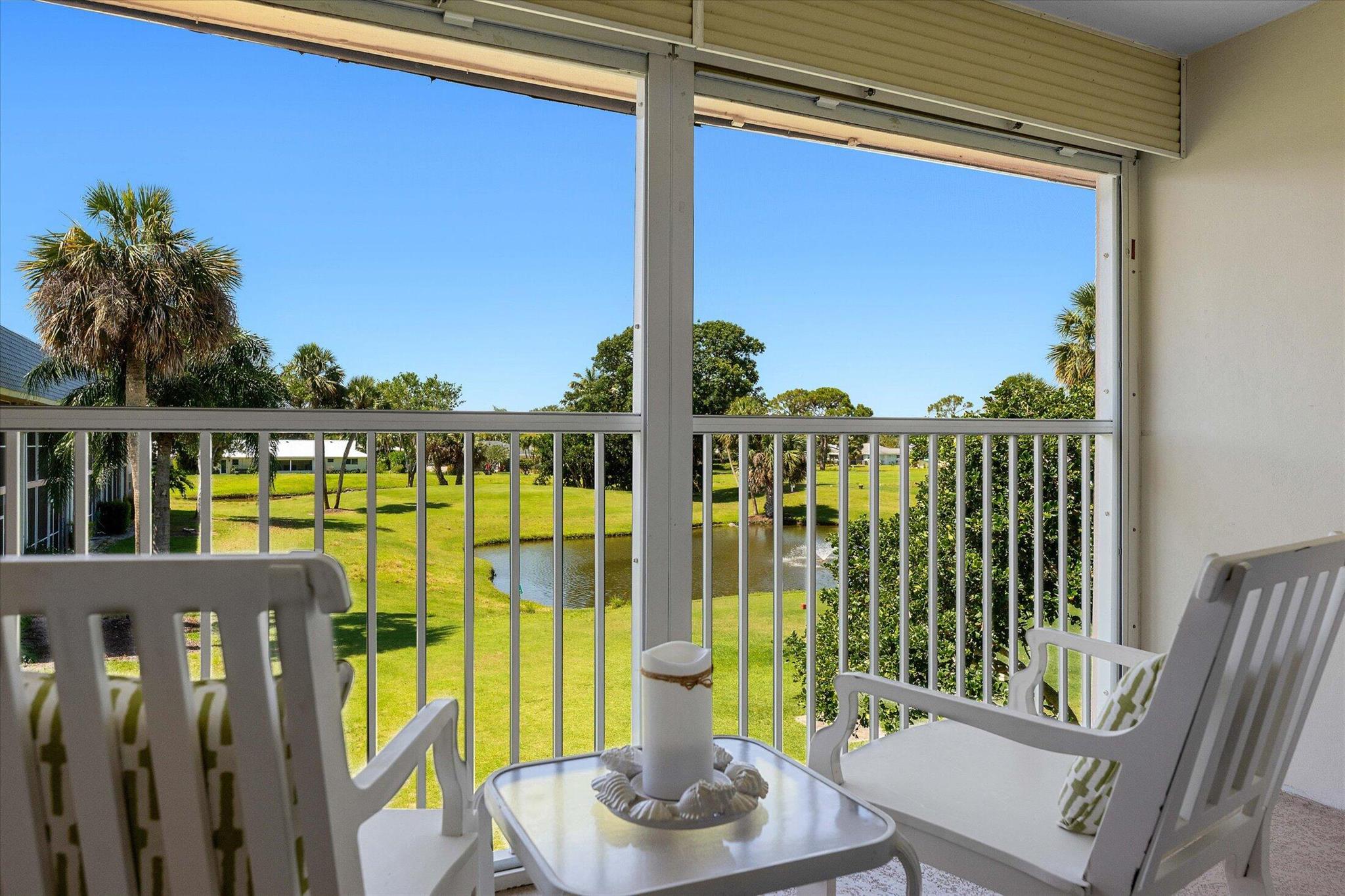 Welcome to this delightful 2-bedroom, 2-bathroom condo nestled in the serene 55+ community of Little Club in Tequesta. Generously sized bedrooms, each with access to a full bathroom. Residents enjoy access to an active clubhouse, swimming pool, unlimited free 9-hole golf course, and various social activities that foster a vibrant community spirit. LOCATION! Situated close to shopping, dining, and beautiful beaches, the charming Village of Tequesta boasts a small-town feel and coastal breezes.This condo is a fantastic opportunity to customize your ideal space and enjoy the Florida lifestyle! Condo fee covers water, exterior insurance, all amenities and cable TV & high speed Internet with Blue Stream. Roof replaced in 2023 and no special assessments. A/C replaced in 2020. No pets