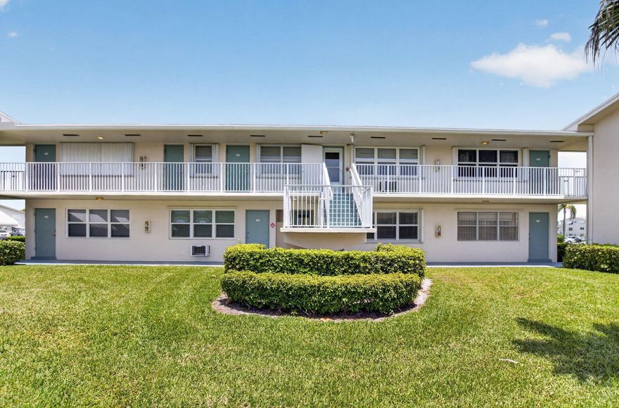 Welcome to this updated 1-bedroom, 1-bath condo located in a desirable Intracoastal community of Sterling Village! This bright and open first-floor unit is move-in ready and features new laminate flooring throughout, a brand-new bathroom, fresh paint, updated lighting and ceiling fans, plus a new A/C for added comfort and peace of mind. The spacious oversized closet provides excellent storage, while the screened patio offers the perfect place to relax and enjoy the Florida breeze.  Enjoy resort-style amenities including a heated pool, clubhouse, fitness center, billiards, pickleball, and shuffleboard. Ideally located just a short walk or bike ride to the beach, shopping, dining, and waterfront activities. Perfect for year-round living or a seasonal getaway! Some photos are Virtually Staged