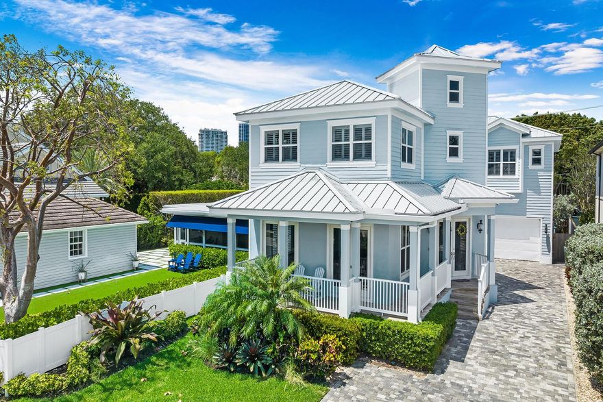 This custom-designed showcase home features a stunning move-in ready Coastal Chic décor w/over 4,200 sq ft. of indoor space located in the exclusive & highly sought-after Rio Vista neighborhood. Custom home built in 2018 with 5 Bedrooms, 4 ensuites, loft/media area, & 5 Full Baths. Fabulous gourmet kitchen with Thermador appliances including 6 gas burner cooktop. Other features include Control 4, Speakers throughout both inside and outside the house which include the patio and pool area, a media room with closet storage, a custom-built office with added full bedroom allowing for flexible options, Heated Luxury pool w/signature blue water complemented with separate hot tub & outside fire pits for enjoyment & relaxation!