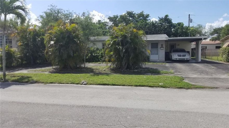 Amazing Potential*****Single family home with great layout.*****Home in original condition and will need love.  There is a huge family room off of the dining room but it is currently not air conditioned.  Three stacked bedrooms and two baths, huge backyard and room for a pool, circular driveway.  Three minutes west of the turnpike and Pines Boulevard.  Roof with Permits 2014 **  Air Conditioner 2014.  ****Seller needs at least 60 days of post occupancy****