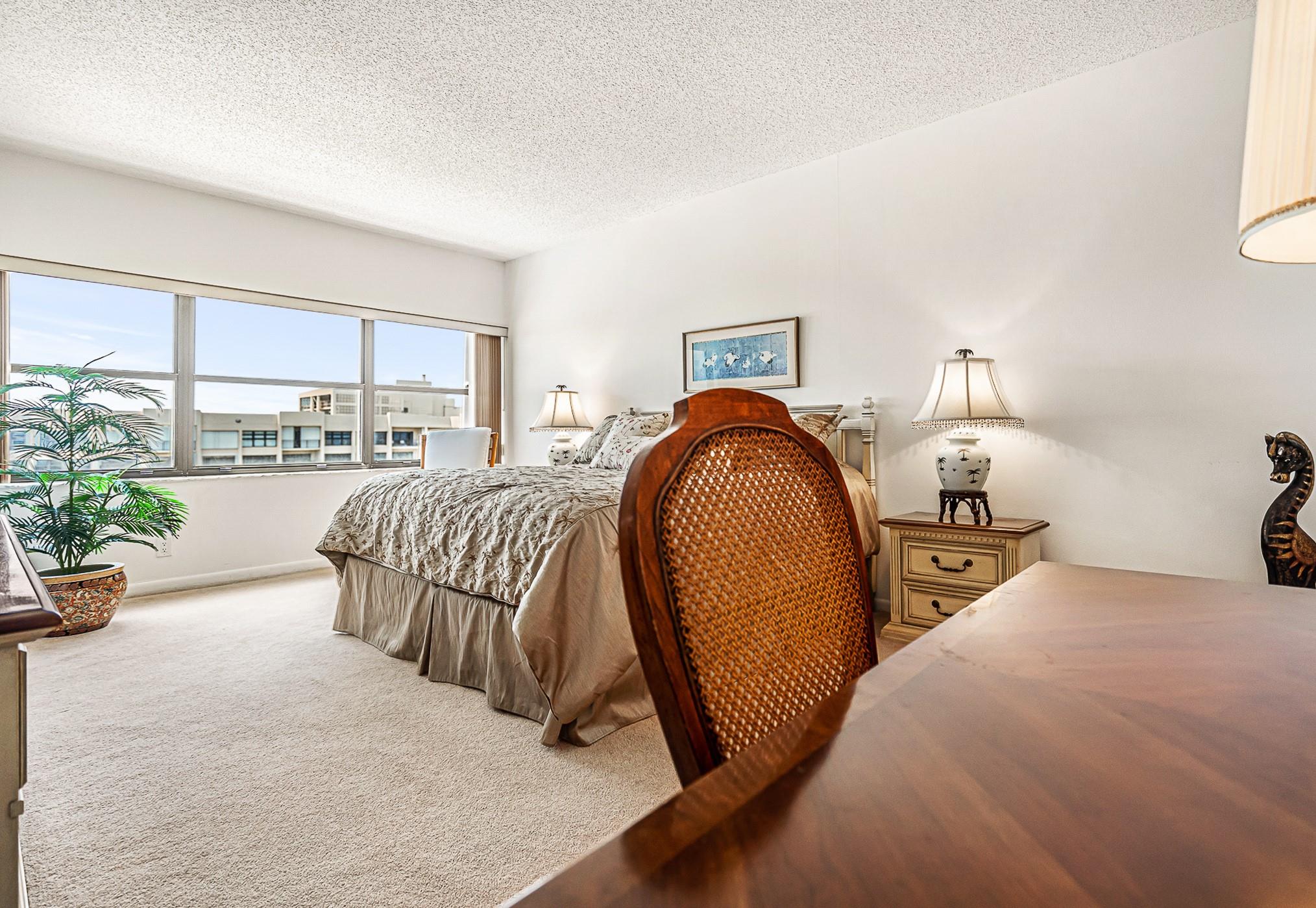 Available November 1, 2025, through April 30, 2026. Spend your winter in a beautiful beachfront condo with impressive amenities & grounds. This 2 bed/2 bath southside unit has split bedrooms & ocean views from all rooms. A king-size bed in the primary & two (2) twins w/trundle beds in the guest room can be converted to a queen-size bed. This sub-penthouse balcony has privacy walls to keep out the wandering eyes of neighbors. Wi-Fi, cable, water, & trash removal inc. Grounds contain a beachfront outdoor kitchen complete w/ice maker, refrigerator, freezer, & sink, nearby gas & charcoal grills, tables, & seating. Amenities inc. putting green, tennis courts, shuffleboard, men's & women's sauna, fitness centers, herb garden, several pools, & more. Garage space 55 inc. NO SMOKING. NO PETS.