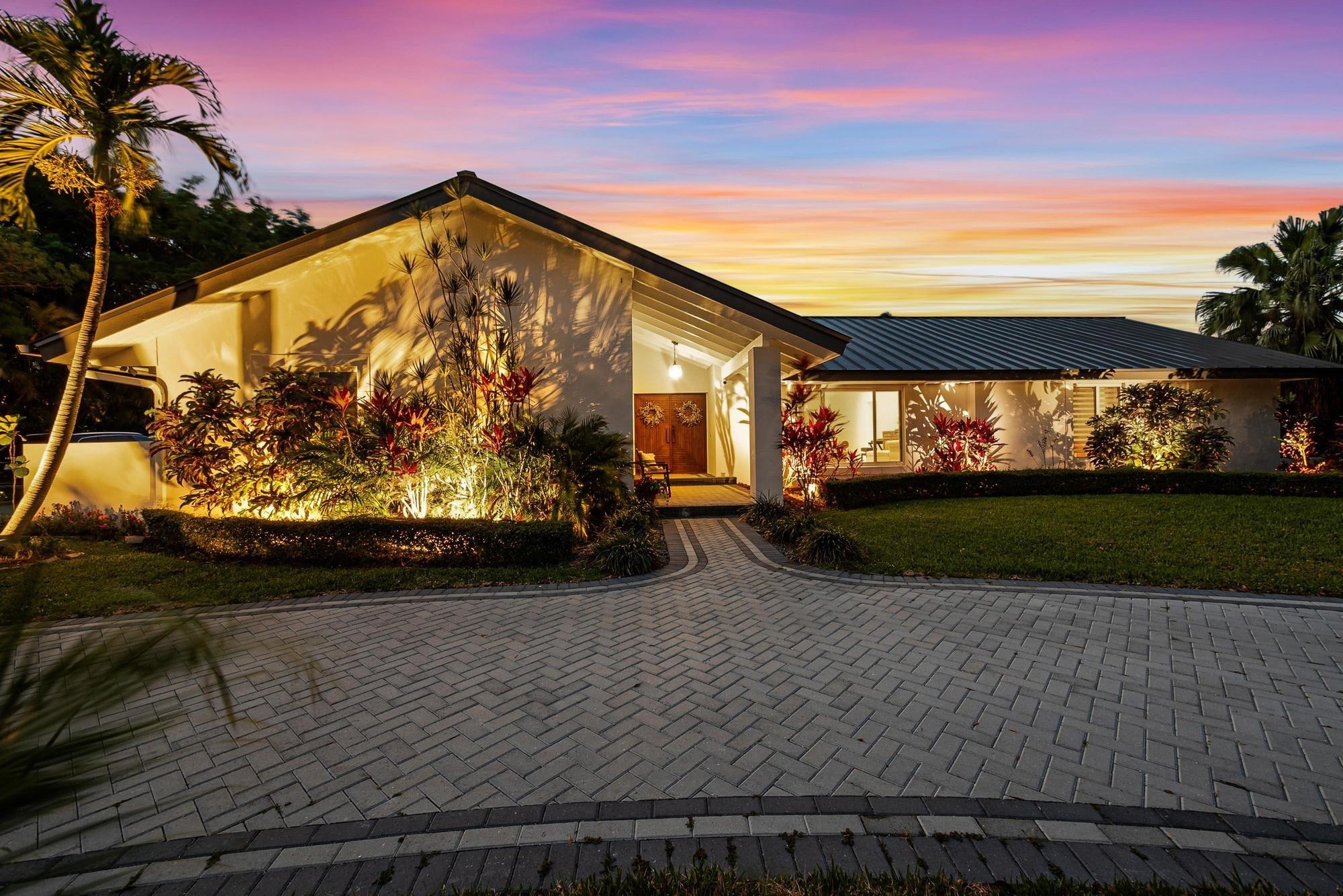 Exquisite Canal-Side Oasis on One-Acre Lot; ; Experience serenity on a ONE-ACRE lot on CANAL. Renovated in 2017,the home features a metal roof,impact doors/windows,and new pool. In 2022,upgrades included a tankless water heater,second water heater,new A/C unit, pavers,and landscape lighting; ; Interior ; Updated flooring,vaulted ceilings,and gourmet kitchen with a large Sub-Zero fridge,wall oven,and quartz countertops. The master suite offers pool access and a lavish soaker tub; ; Exterior ; Features mature trees,including mango trees. The backyard is quiet and private; ; Location; Near historic Old Cutler Road. Walking distance to Starbucks,restaurants,library,and nature parks with rentals; ; Extras; Ample parking for boats/toys,no flood insurance needed,close to prestigious schools