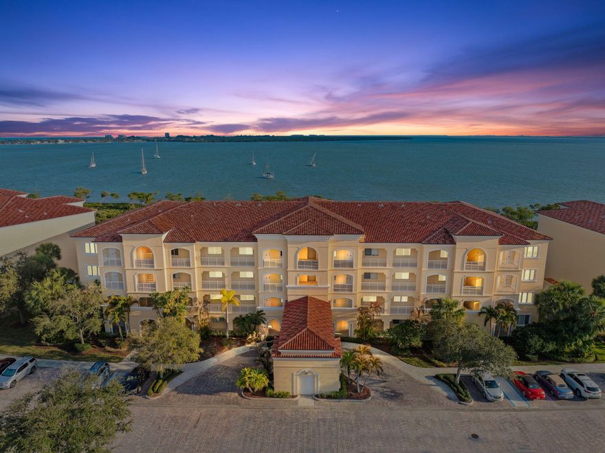 Built 2006! Just an hour north of Palm Beach! Harbour Isle West first floor corner unit with serene river views offering an ideal blend of comfort and convenience. This luxury residence with upgrades galore features luxury vinyl plank flooring throughout the majority of the unit. The kitchen is equipped with an induction cooktop and a Gallery by Frigidaire refrigerator integrated with Samsung WiFi smart-home functionality. Stunning blue-hue granite kitchen countertops! HVAC system replaced in 2026. New screen doors and shades throughout add to the home's functionality. Seller is leaving all furnishings with the exception of select artwork. A rare opportunity to enjoy riverfront living.