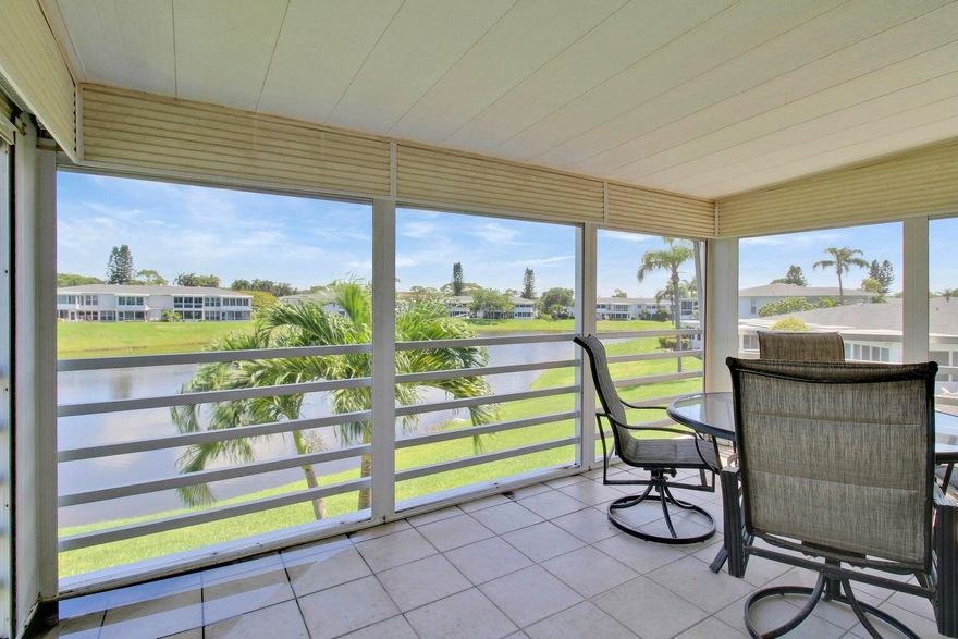 Available by May 1, 2026,  furnished annually or seasonally! Welcome to your new home in the beautiful city of Delray Beach! This gorgeous condo offers serene lake views that will make every morning feel like a vacation. The spacious 2-bedroom, 2-bathroom unit on the second floor features wood floors throughout, adding a touch of elegance and warmth to the space.The eat-in kitchen has lovely granite countertops and plenty of space for dining and entertaining. The split floor plan ensures privacy for both bedrooms, making it an ideal layout for families, guests, or home office needs. Don't miss the opportunity to live in this desirable location with picturesque lake views and fun amenities such as two tennis courts, shuffleboard, community pool, & club room!