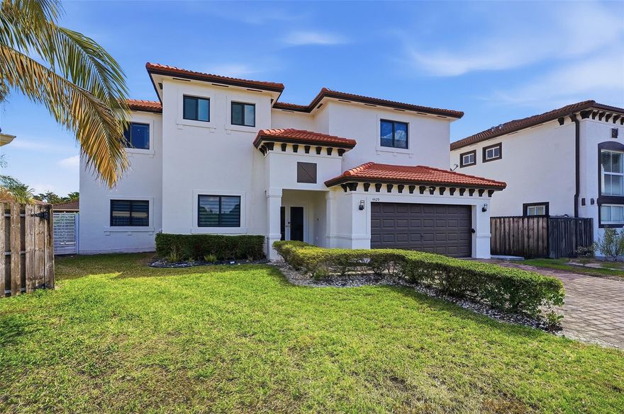 Magnificently updated and fully renovated single-family home featuring spacious bedrooms—not tiny ones typical in so many houses at this price range —plus 3 bedrooms, a flexible den, and 3 full bathrooms. Includes a pool, stylish porcelain flooring throughout, and a modern kitchen with new appliances, granite countertops, and wood cabinetry, plus a winery. The split floor plan enhances privacy, while the first-floor den can serve as a 4th bedroom, office, or guest suite. Impact windows provide security and efficiency, and the partially fenced backyard with pool is perfect for relaxing and entertaining. Carefully maintained and tastefully upgraded—an opportunity you don't want to miss.